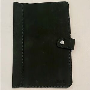 BOD A5 PU dark green leather notebook journal cover snap clasp